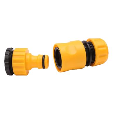 China ABS 1/2" Hose Fitting Quick Plug Water Hose Ends ABS Plastic Tube Connector For Hose for sale