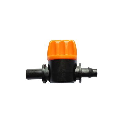 China Plastic Thin Tube Through Switch Control Valve Mini Drip Valves Plastic Irrigation for sale