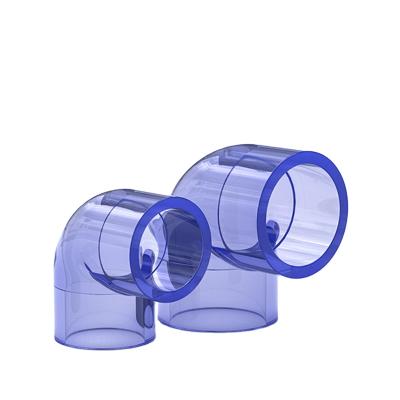 China Water Supply Upvc Transparent Pvc Elbow Polypropylene Pipe Manufacturer 90 Degree PVC Elbow Pipe Fittings for sale