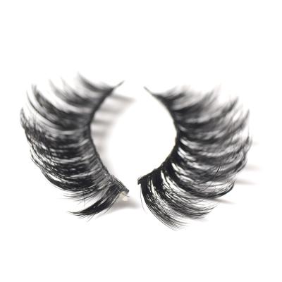 China Soft Tape Mink Eyelashes Vendor Factory Wholesale Natural Hand Made Fake 5d Tape Synthetic Hair Soft Handmade Look Price 25mm Long for sale