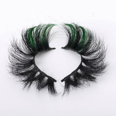 China wholesale 3d mink eyelashes stripe color stripe 3d mink eyelashes vegan thin bulk soft color private label stripe mink 3d soft eyelashes for sale