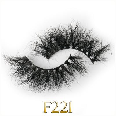 China Wholsale 25mm Soft Fluffy Mink Lashes Seller Soft Strip Mink Strip Lashes Custom Made With lashbox for sale