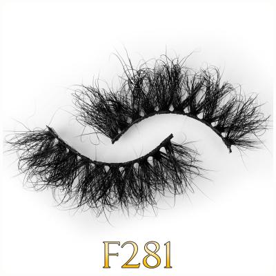 China Soft Strip Soft Fluffy Strip Crisscross Lashes 3d Custom Mink 25mm Mink Eyelashes With Lashbox for sale