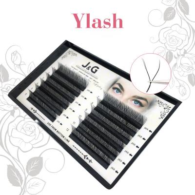 China Natural Soft Professional Individual Yarn Eyelash Extension Natural Soft Y Pre-made Different Volume Grafted Fans YY Pre-made Eyelashextension Trays for sale