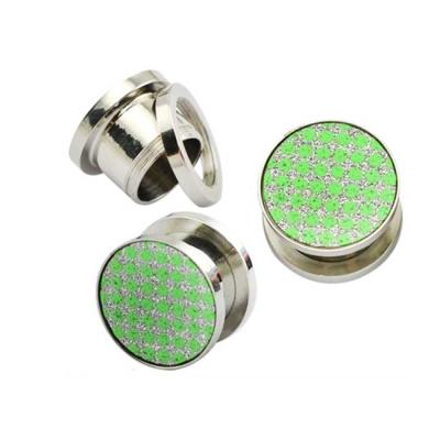 China New Design Ear Plug Hypoallergenic Glitter Surgical Steel Paper Adhesive Body Piercing Adhesive Body Piercing for sale