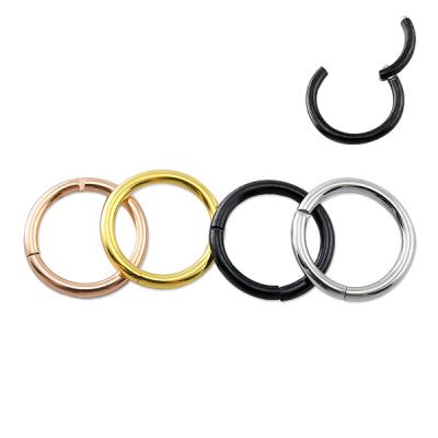 China FASHIONABLE Hot Gold Plated Septum Clickers Captive Hinged Segment Piercing for sale