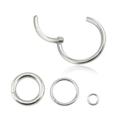 China New Trendy Fashion Septum Segment Surgical Steel Clicker Hinged Nose Ring for sale