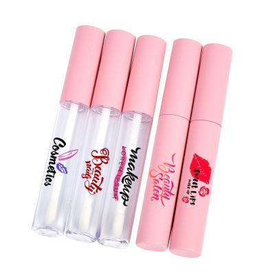 China Wholesale Custom Lip Gloss Cosmetic Tubes Factory Cover Single Pink Lip Gloss Tube Container for sale