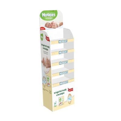 China Recyclable Corrugated Cardboard Diaper Shelf Display for sale