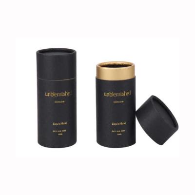 China Recyclable Black Round Paper Skincare Jars for sale