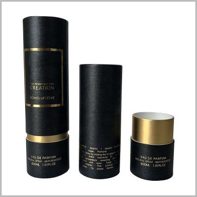 China Recyclable Black Tube Packaging for 30ml Perfume Boxes for sale