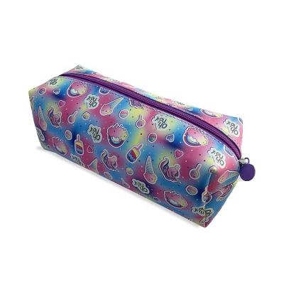 China Schools & Offices Wholesale factory price PU leather cute custom color ice cream large capacity pencil box pencil case stationery gift for kids for sale