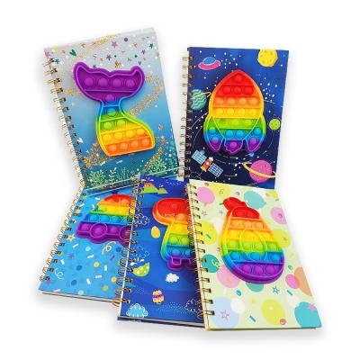 China Printed Factory price wholesale funny playful custom shape pop blue cover smooth writing stationery coil notebook for kids students for sale