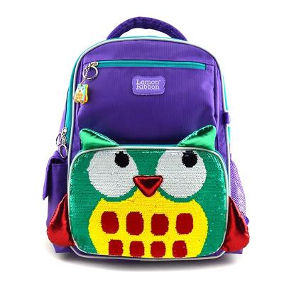 China Other Lemon Ribbon factory  cute Kawaii cartoon animal  polyester paillette customized  school bags backpack gift for young students for sale