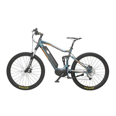 China 250W/350W MTB aluminum alloy OEM factory e bike alloy frame full suspension electric mountain bike bafang mi electric motor for sale