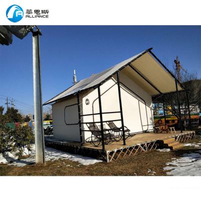 China Factory Price Professional Extended Type 5 People Luxury Glamping Safari Tent For Hotel Camping For Sale for sale