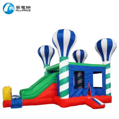 China Cheap PVC Inflatable Balloon Bouncer Bounce House With Combo Slide On Sale for sale