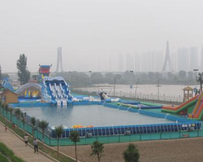 China 2016 Swimming Pool Water Park Equipment Large PVC0.9mm Water Park Equipment Pool Frame Pool for sale