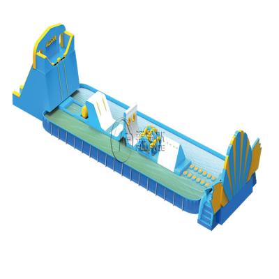 China New Water Park Equipment Outdoor Water Park Equipment With Detachable Water Adventure Pool Inflatable Water Obstacle Course for sale