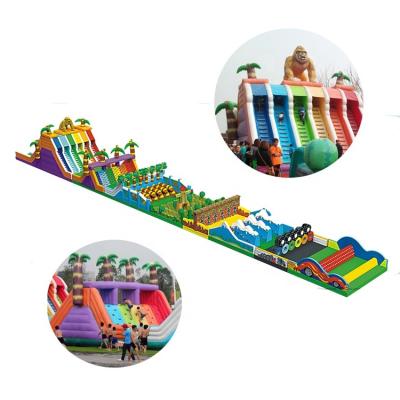 China Commercial Outdoor Playground Equipment Giant Inflatable Obstacle Course For Sale for sale