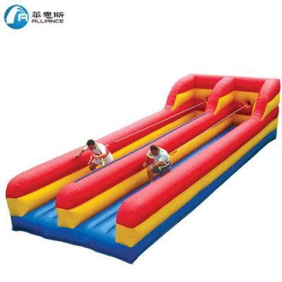 China Cheap Double Lane PVC Outdoor Bungee Race Inflatable Play Sport Games For Kids And Adult for sale