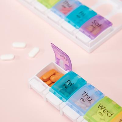 China PP Wholesale Multicolor Plastic Storage Food Grade Pill Box Travel Medicine Storage Box for sale