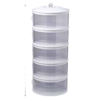 China Good Quality Viable Multilayer Dish Cover 5 Layers Dust Proof Plastic Dish Organizer Box Insulation Food Covers for sale