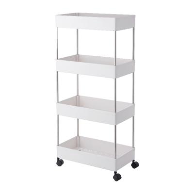 China The Household Kitchen Bathroom Stocked Shelf Storage Rack Plastic Debris Storage Rack for sale