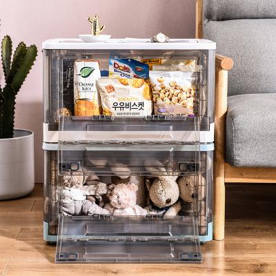 China High Quality Clear Folding Book Folding Sundries Toy Clothing Storage Box Organizer Indoor Storage Box for sale