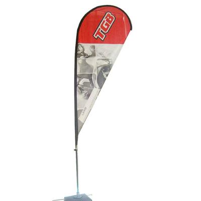 China FLY one stop factory price aluminum beachflag, feather flag, teardrop flag with custom logo for sale