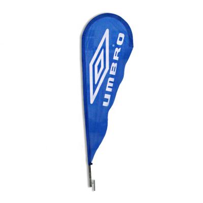 China FLY one stop factory price aluminum beachflag, feather flag, teardrop flag with custom logo for sale