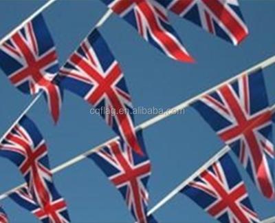 China Factory direct sale FLYING British triangle flag bunting celebrate Britain bunting flagline for sale