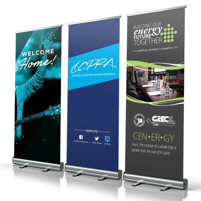 China High Quality Polyester Roll Up Stand Printing, Pull Up Banner Stand, Aluminum Roll Up Banner Stand Conference Display Trade Show for sale