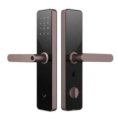 China Xiaomi Alloy 40-120mm Advanced Digital Number APP Keyless Fingerprint Door Lock Electric Door Handles With Lock Interior Doors for sale