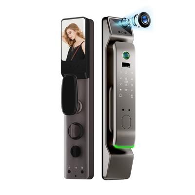 China 2021 New Home Face Recognition Smart Face Card Code Night Vision Infrared Face Recognition Digital Smart Electric Lock Locks for sale