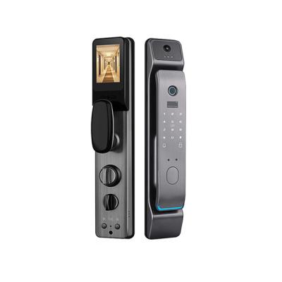 China Smart Fingerprint Door Locks Tuya APP Face Recognition Rfid Fingerprint Door Lock Automatic Built-in Electric Camera Security Lock for sale