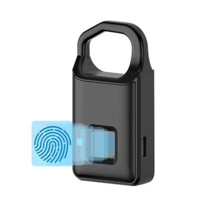 China 2021 High Quality Fingerprint Padlock Long Battery Life Waterproof Biometric Door Lock Cabinet Locks Waterproof Pad Lock for sale