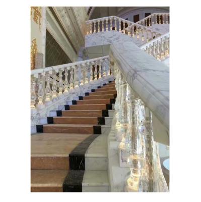 China Customized Indoor Outdoor Project Stair Step Indoor Gold Beige Marble Stone Stone Design for sale