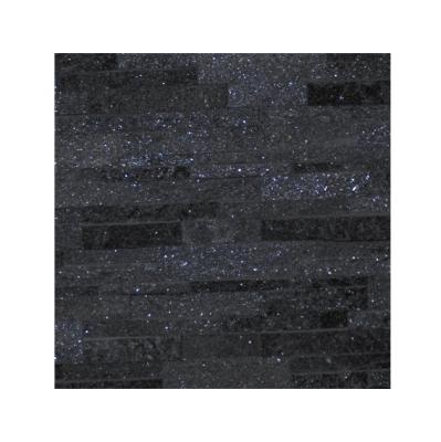 China FSSW-342 Traditional Black Quartz Stone Culture Stone Interlocking Wall Tiles for sale