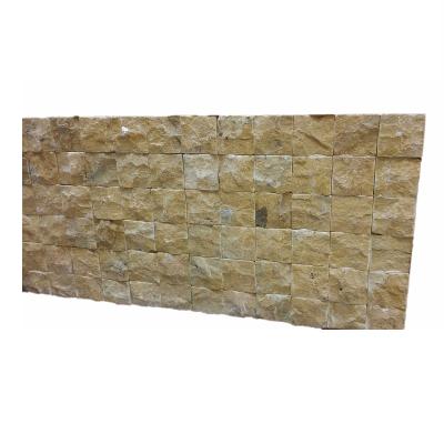 China EUROPEAN Cream Travertine Wall Blocks Exterior Castle Stone Brick for sale