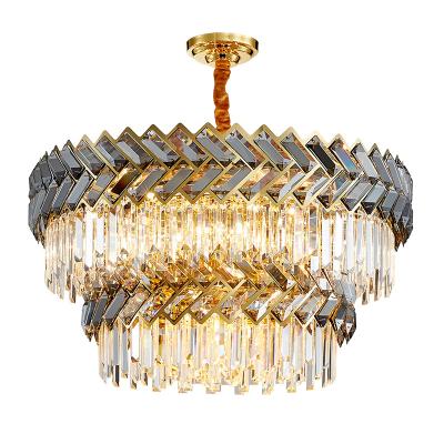 China Modern Warm Glass Crystal Lamp Chandelier Luxury Modern Hotel Sale Pendant Light for sale