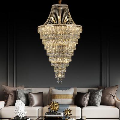 China Hot Sale Modern Luxury Large K9 Crystal Chandelier Lighting Hotel Chandelier for sale