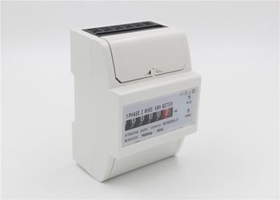 China Hutschiene-Energie-Meter 120V 220V 230V Drähte 1 Phasen-2 für elektrische Energie-Maß zu verkaufen