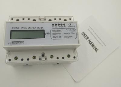 China Ten Pole Width DIN Rail Energy Meter Three Phase Din Rail Mounted Power Meter for sale