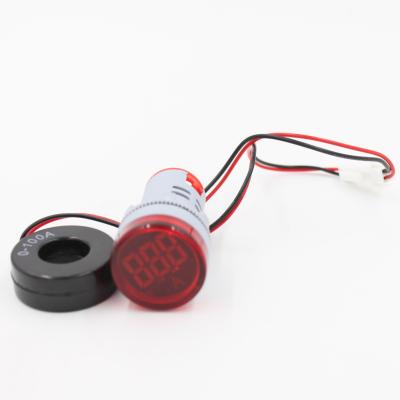 China color rojo del mini LED del indicador de 110V 220V 22m m de Digitaces amperímetro de la CA en venta