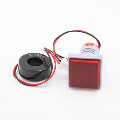 China Wechselstrom-Volt-Ampere-Meter LED-Indikator22mm mit Schraubklemmen zu verkaufen