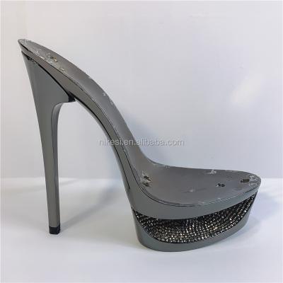 China 6.5 Inch 16cm ABS Diamond Material High Heel Super Non-slip Color Sole Synthetic Diamond Sole for sale