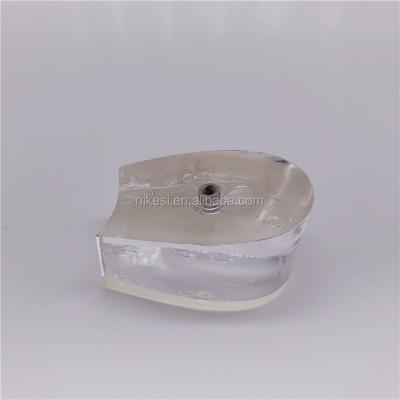 China Comfortable Split Sole 4CM Body Lasted Transparent Clear PC Heel For Shoe Making for sale