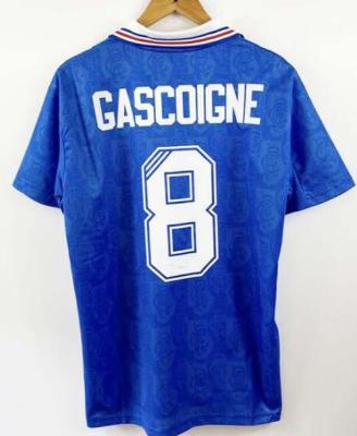 China Shirts & Tops 1996 Retro Soccer Shirt 1997 GASCOIGNE Football Apparel Football Jersey Wholesale Custom for sale