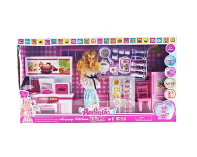 China DIY TOY Hot Selling! ! ! 11.5 inch doll with cooking play set for kids! for sale